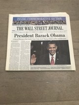 January 21, 2009 Barack Obama Inauguration Wall Street Journal Newspaper - £18.68 GBP