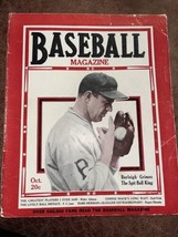 OCTOBER 1929 Antique BASEBALL Magazine~Babe Ruth Home Run #500~Burleigh Grimes - £111.76 GBP