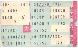 Grateful Dead Concert Ticket Stub Peut 4 1977 Palladium New York Ny - £89.89 GBP