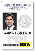 CRIMINAL MINDS AARON Hotchner Halloween Costume or Cosplay Name Badge Ta... - $15.99