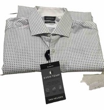 Van Heusen Dress Shirt Long Sleeve Slim Fit Stretch Mens 14-14 1/2  32/33 Temp - £11.54 GBP