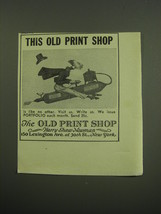 1949 The Old Print Shop Ad - This old print shop - £14.62 GBP