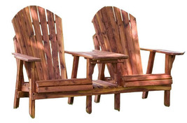 ADIRONDACK CHAIRS &amp; TABLE COMBO - Amish Red Cedar Outdoor Furniture - £1,171.17 GBP