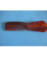 VINTAGE COMB &amp; SHOE HORN BROWN CELLULOID PERFECT FOR PURSE/SUIT CASE 5-1... - $6.11 CAD
