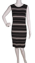 NWT Women&#39;s Vince Camuto Striped Cutout Back Stretch Sheath Dress Sz L L... - £23.34 GBP