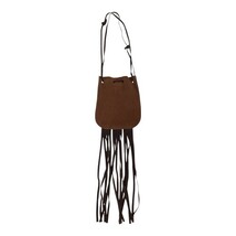 Lot of 4 Handmade Leather Pouches Beaded Fringe Native Style Medicine Bags vtg image 8