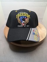 If You Love Your Freedom Thank A Vet Veteran Military Cap Baseball Adjustable  - $11.65