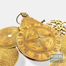 Antique Finish English Arabic Calendar Navigation Astrolobe Globe Astrological - £39.58 GBP