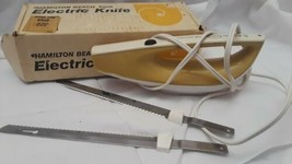 Vtg Hamilton Beach Electric Carving Knife Model 275G Gold White Tested Working - £13.37 GBP