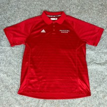 Rutgers Scarlet Knights Mens Shirt Large Polo Red White Adidas NCAA Golf Sport - £19.29 GBP