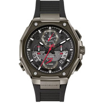 Bulova Men&#39;s Precisionist Black Dial Watch - 98B358 - £471.82 GBP