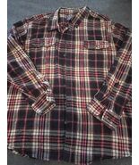 Vintage Y2K Faded Glory Flannel Shirt Mens 3XL Gray Black Red Plaid Butt... - $399.74 MXN