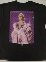 Ric Flair Wearing Robe Officially Licensed Wrestling WWE Black T-Shirt #2 - £14.22 GBP