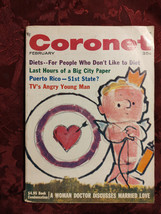 CORONET Magazine February 1964 Puerto Rico Bill Cosby Philip Abelson - £5.90 GBP