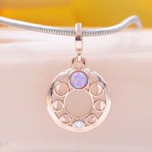 2023 Me Collection 14k Rose Gold-plated ME Lunar Phases Medallion Dangle Charm - £11.40 GBP