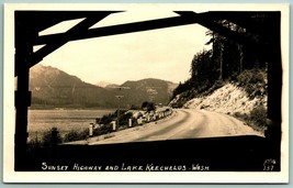 RPPC Sunset Highway Lake Keechelus Washington WA Ellis Photo 237 Postcard B13 - £12.42 GBP