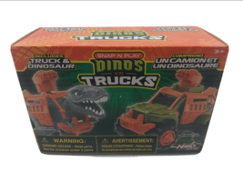 Nikko Toys Snap N Play Dino&#39;s VS Trucks Includes Truck &amp; Dinosaur Age 3+... - £9.27 GBP