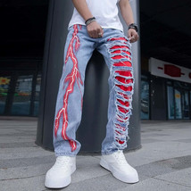 Ripped Stretchy Lightning Jeans - £37.61 GBP+