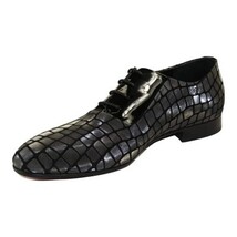 Men's GENIO Suede Croc Red Leather Sole Shoes Turkey 120371142 Metallic Silver image 4
