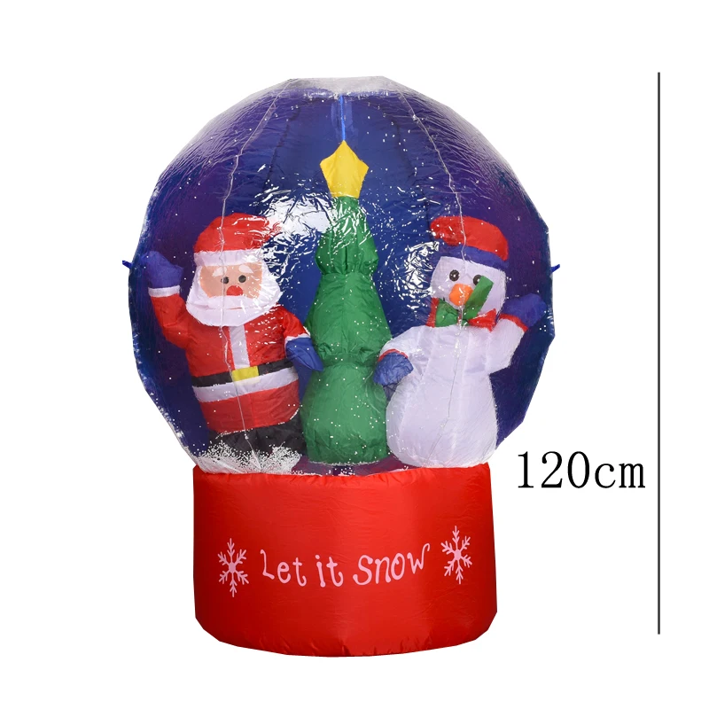 Rotate 360 Degrees Santa Claus Inflatable Toys LED Lighted Rotated Christmas San - £106.83 GBP
