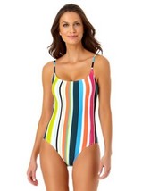 Anne Cole Clearwater Stripe One-Piece Swimsuit, Size 8 - $54.45