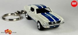  Rare Keychain 1967 White Shelby Mustang GT350 Ford Gt Custom Ltd Great Gift - £39.30 GBP