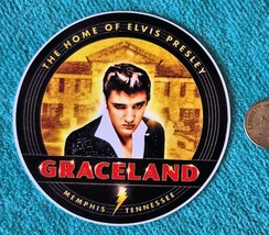 ELVIS PRESLEY - &quot;GRACELAND&quot; HOME OF THE KING! STICKER / DECAL  RARE &amp; VE... - $5.33 CAD