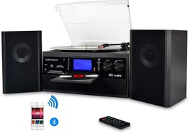 Aux Input And Usb/Sd Encoding, Bluetooth Record Player Turntable With St... - $168.93