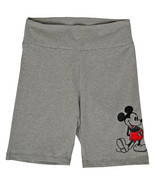 Disney Mickey Mouse Golly Expression Pose Women&#39;s Biker Shorts Grey - $33.98+