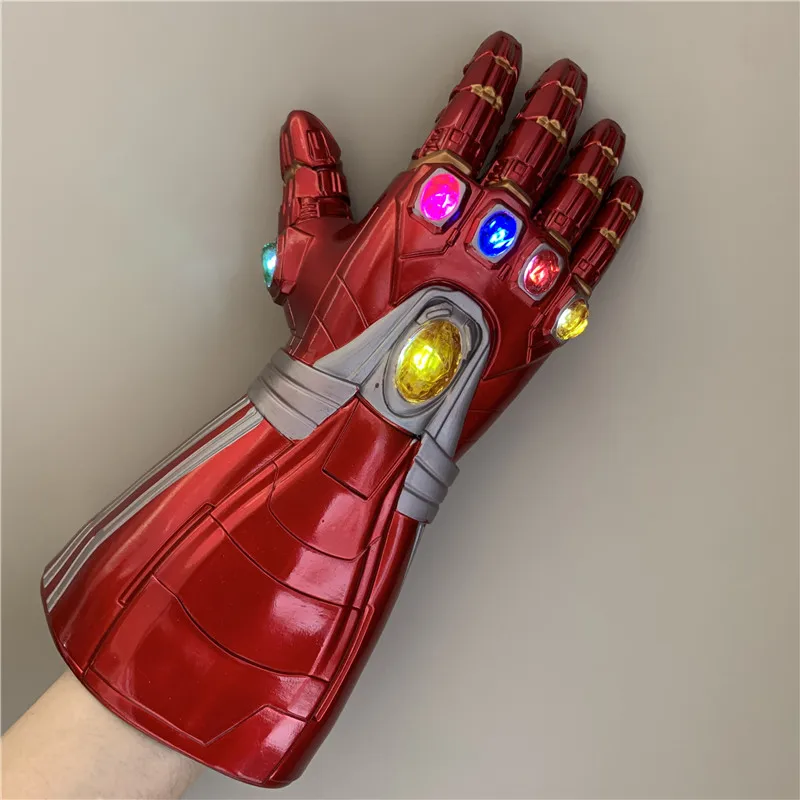 1:1 Thanos Iron Man Glove LED Light Gauntlet Avengers Superhero Weapen Gloves - $13.36+