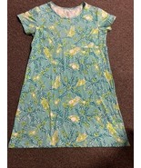 Lilly Pulitzer Monkeys green blue Dress women&#39;s cap sleeve stretch dress... - $24.99