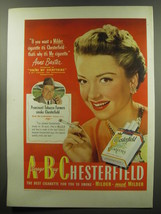 1949 Chesterfield Cigarettes Ad - Anne Baxter - If you want a Milder Cigarette - £14.72 GBP