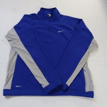 Nike Therma Fit Men&#39;s Medium Blue/Gray 1/4 Zip Pullover Training Jacket ... - €16,94 EUR