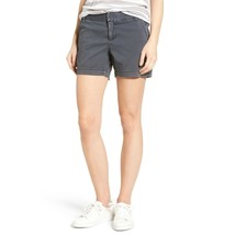 NWT Womens Size 16 Nordstrom Caslon Gray Cotton Twill Shorts - £19.23 GBP