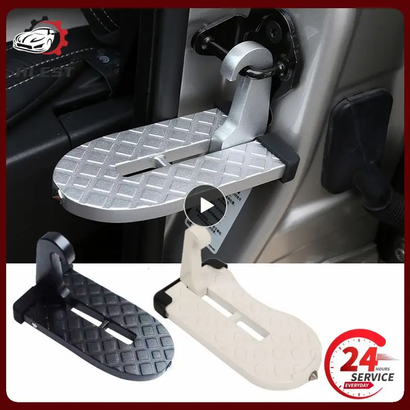 Ep universal foldable hook auxiliary foot pedals car door step window breaker aluminium thumb200