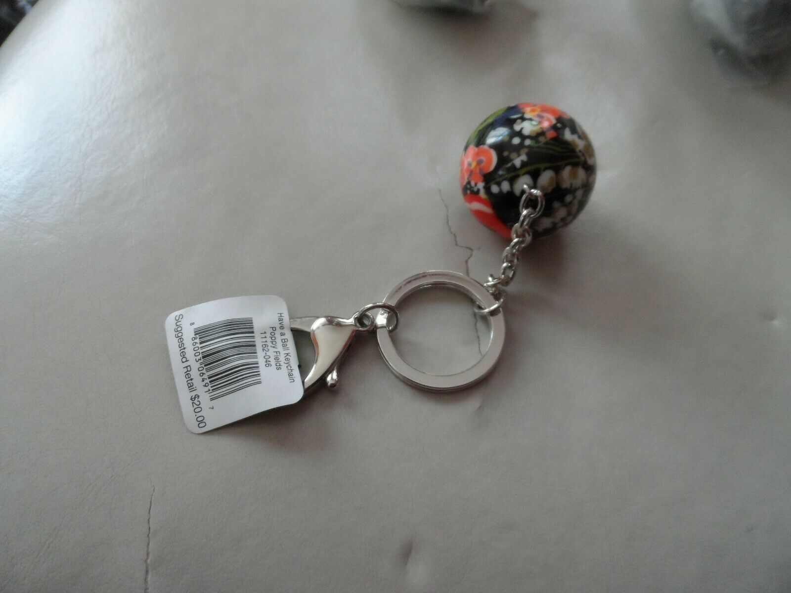 Vera Bradley have a ball keychain Poppy Fields - $12.00