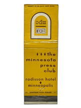 Minnesota Press Club Motel Hotel Resort Minneapolis Matchbook Cover Matchbox - £3.92 GBP