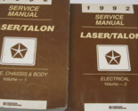 1992 Aigle Talon &amp; Plymouth Laser Service Atelier Réparation Manuel Set OEM - $23.07