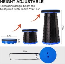 Folding Stool Portable Telescopic Chair Seat Camping Retractable Outdoor... - $334.16 MXN
