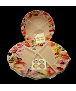 Melamine SET 8 Dinner Plates &amp;Salad Dessert Bowls Dinnerware Fruit 4 Des... - $501.26 MXN