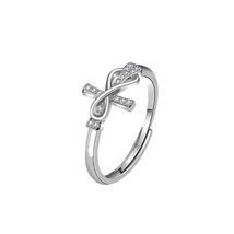 Fine Jewelry 925 Silver Ring for Women: 18K Gold-Plated Sterling Silver Infinity - £22.93 GBP