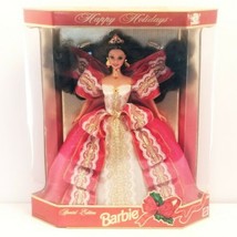 Barbie Doll Happy Holidays 1997 Special Edition Christmas Gold and Red Dress