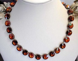 Artisan Handmade Swarovski Necklace / Antique Bronze Jewelry / Statement Collet  - £75.92 GBP