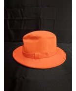 Vintage Outdoor Cap Co. Orange Fedora Hat Hunter Trapper Woodsman Size S... - $18.69