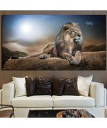 Animal Lion  Canvas Painting Print Wall Decor Canvas Poster - £11.42 GBP