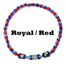 Boys Kids T-Ball Tee-Ball Baseball Tornado Necklace Royal Blue Red 16&quot; - £7.11 GBP
