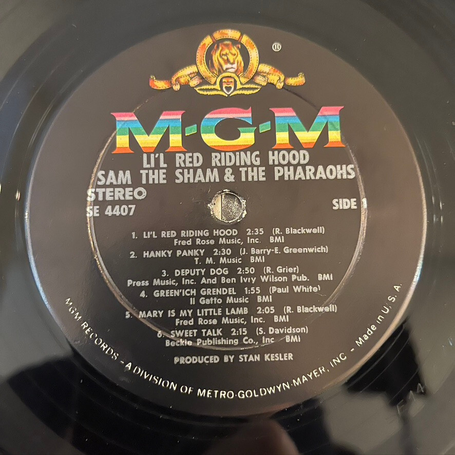 Sam the Sham & the Pharaohs Lil Red Riding Hood Vinyl LP MGM SE-4407 Hanky Panky Item image 3