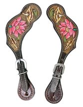 Horse Horse Western Floral Adjustable Tooled Leather Spur Straps 74HRFloral - $26.99