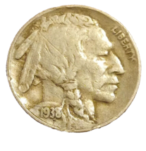 1938 D Denver mint Indian Head Buffalo Nickel - £3.92 GBP