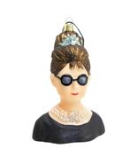 AUDREY HEPBURN ORNAMENT 5&quot; Glass Christmas Tree Iconic Hollywood Holly G... - $16.95